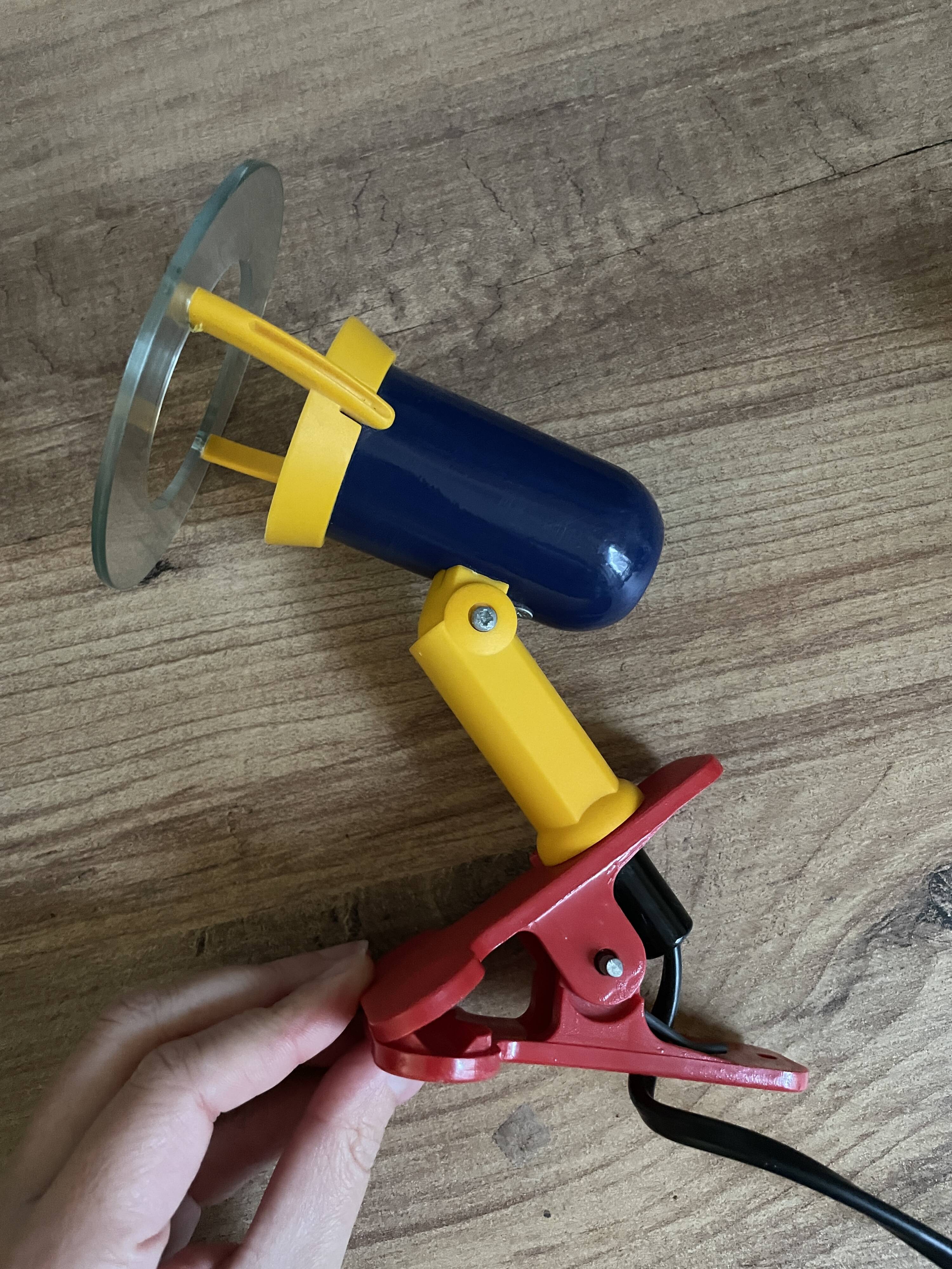 Vintage 80s Memphis spotlight clamp lamp