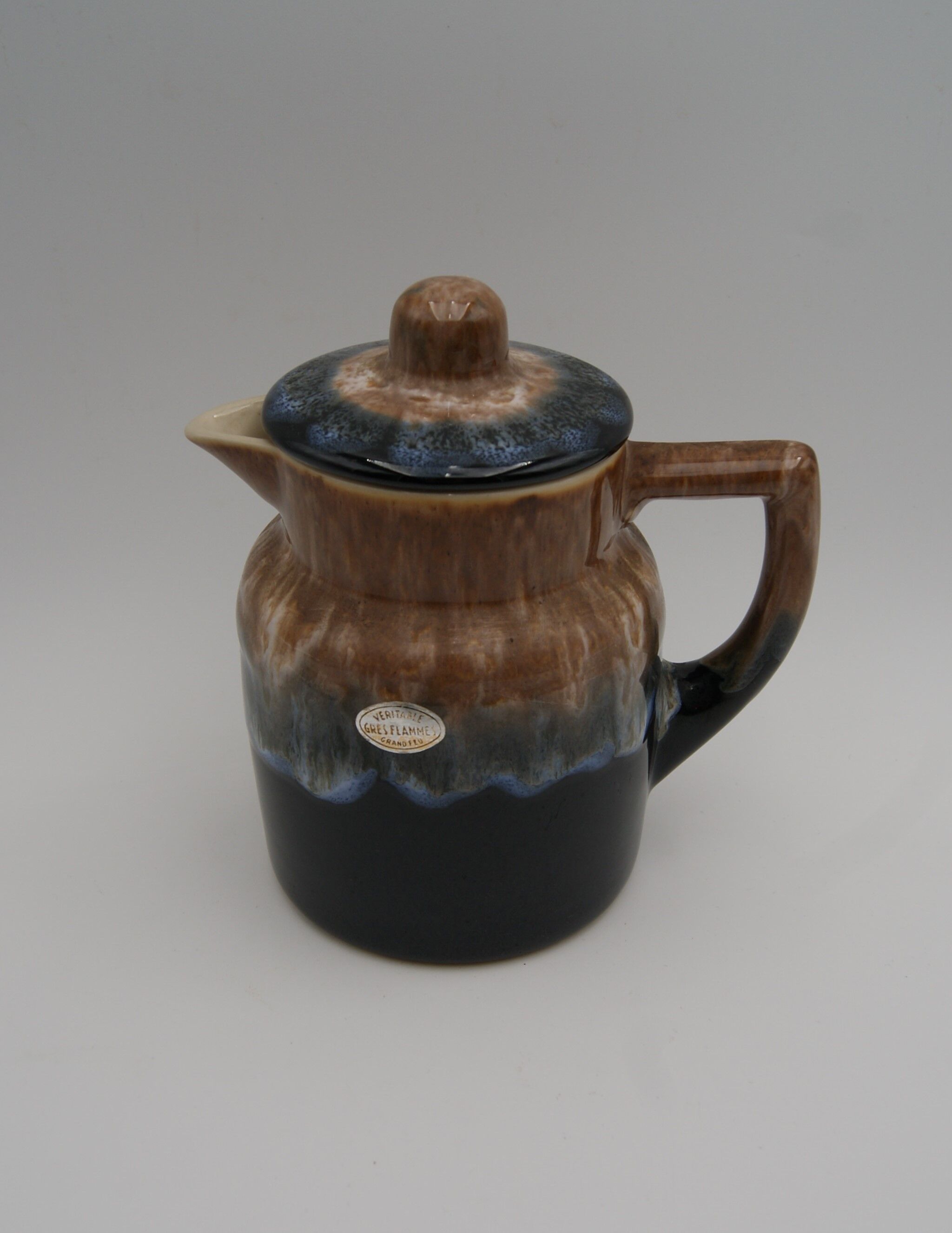 Flamed sandstone teapot France