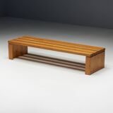 Slate Bench by Charlotte Perriand for Les Arcs, France, 1980s