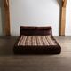 Le Bambole Bed In Buffalo Leather By Mario Bellini For B&B Italia, 1970s