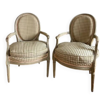 Authentic louis xv armchair pair