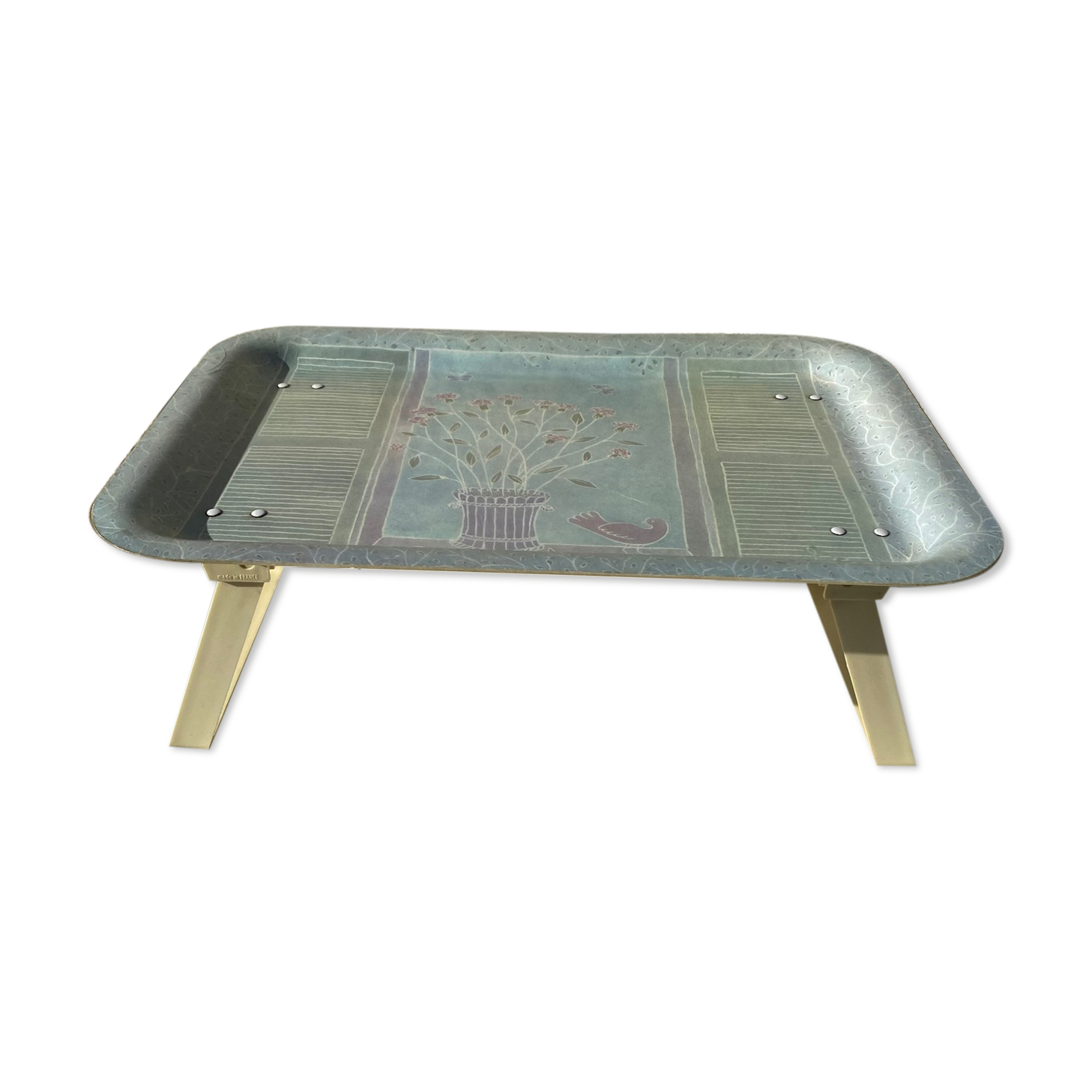 Vintage standing breakfast tray