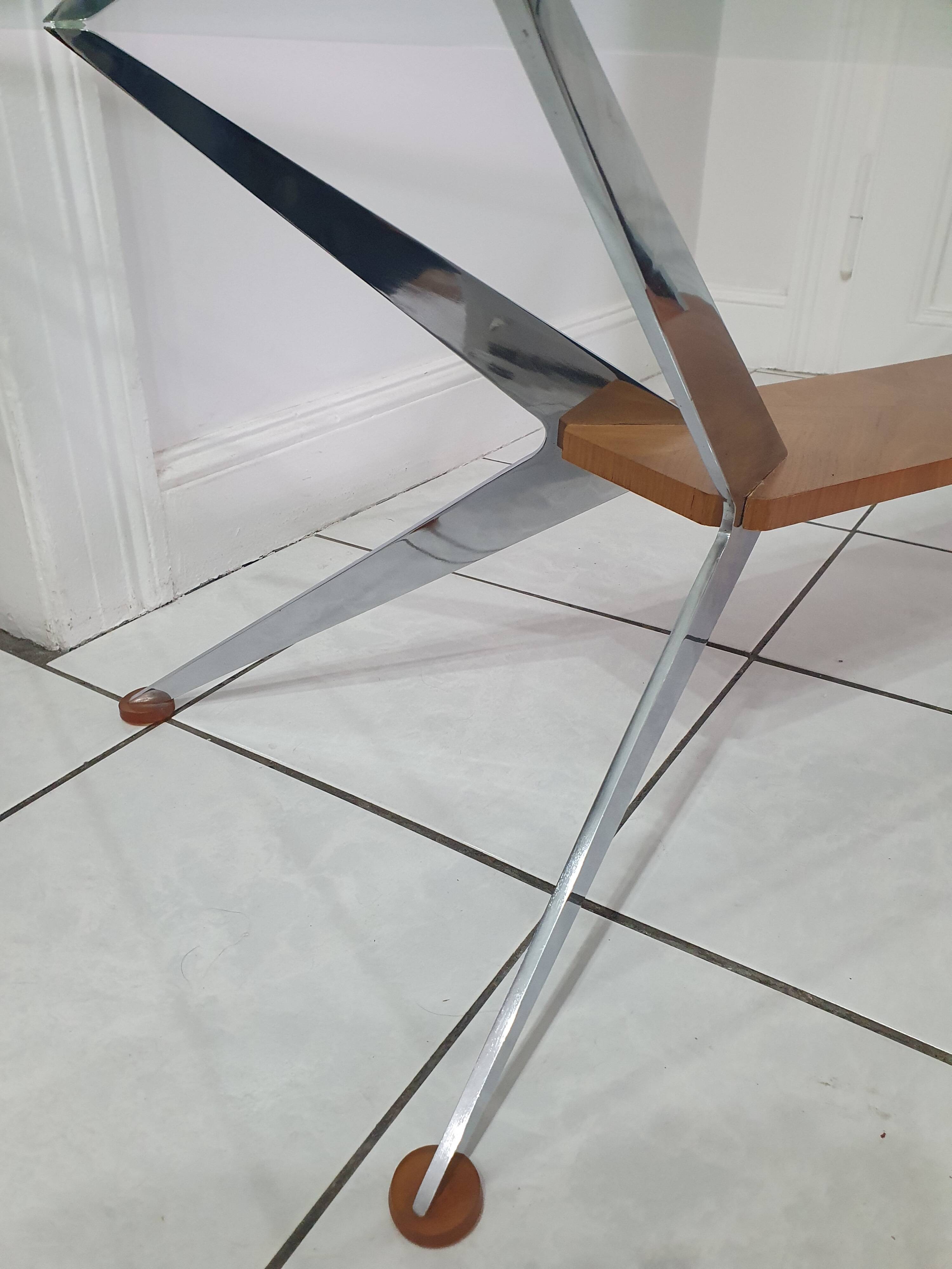 Coffee table with compass legs from the 60s