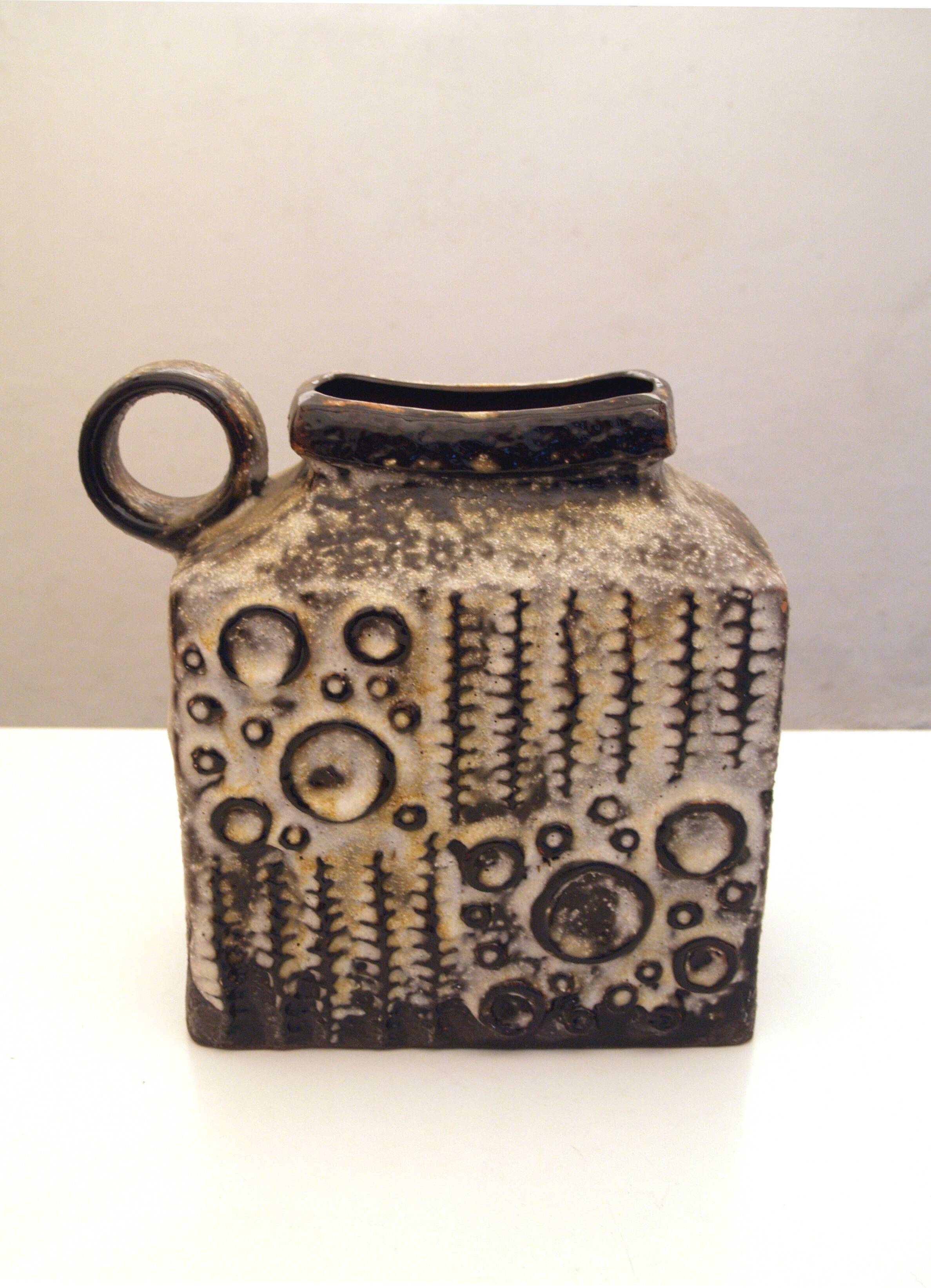West Germany Carstens moon crater ceramic vase