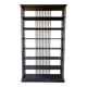 Large industrial black metal shelf – openwork graphic structure