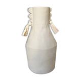 White pompom totem vase - Cassandre Bouilly