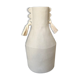 Vase totem pompons blanc