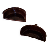 Set of 2 cooked potatoes in glazed earthenware