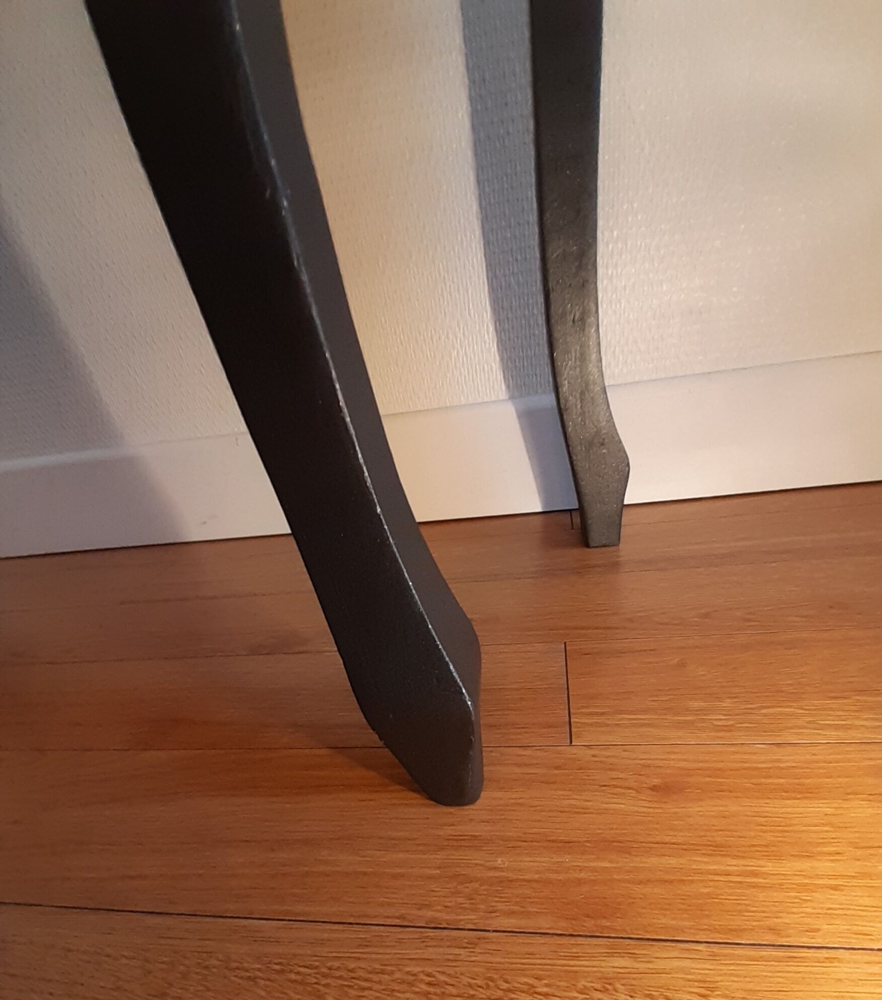 Baroque console black steel