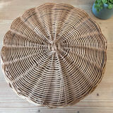 Round rattan basket