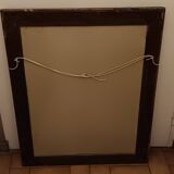 Antique mirror, gilt-painted aged wood frame