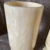 Pair of alabaster lamps