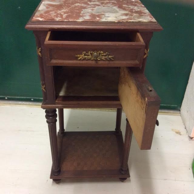 Wooden bedside table