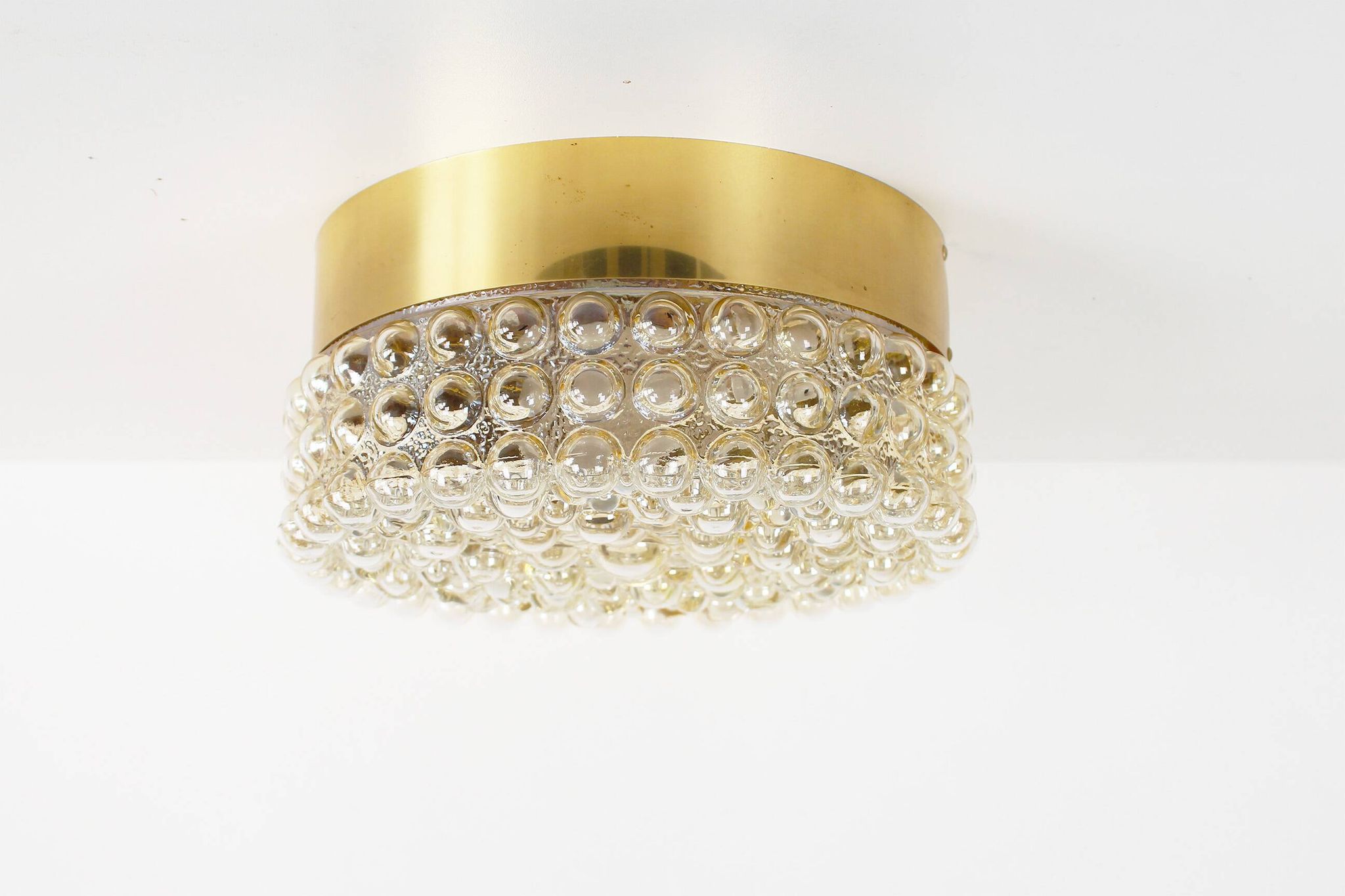 Stunning (26cm) glass bubble flush mount light by Helena Tynell for Glashut