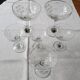 6 engraved champagne glasses