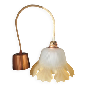 Suspension en verre dépoli - rose