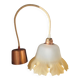 Frosted pink glass pendant