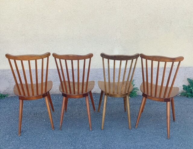 Series of 4 chairs Baumann Menuet