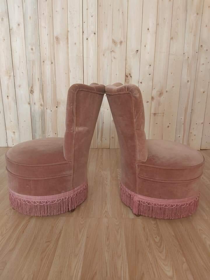 Pair of pale pink chairs