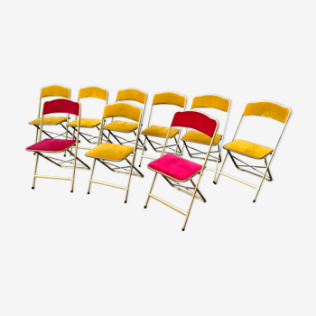 Set of 10 folding chairs Chaisor "theater chair"