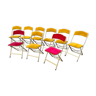 Set of 10 folding chairs Chaisor "theater chair"