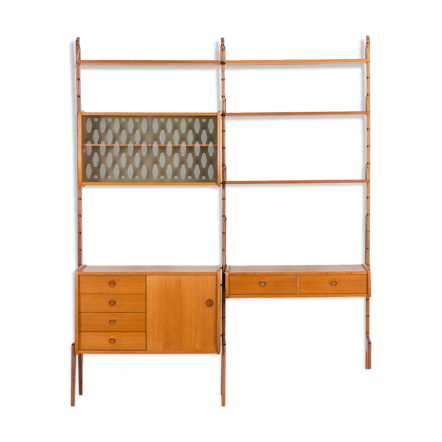 Scandinavian free standing shelving system Ergo wall unit by John Texmon and Einar Blindheim, 60s