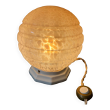 Lampe à poser globe en verre marbré