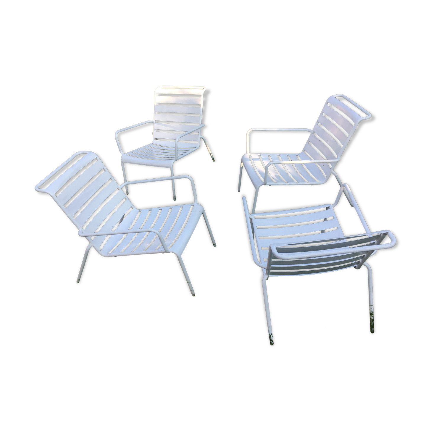 Four stackable outdoor armchairs "luxembourg"
