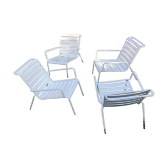 Quatre fauteuils extérieur empilables "luxembourg"