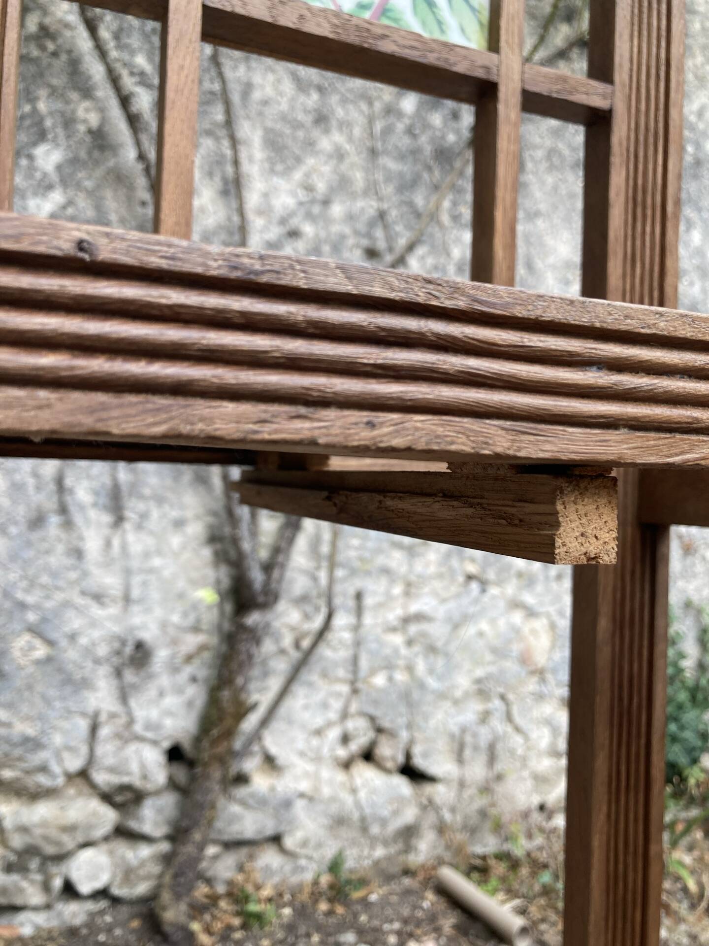 Old wooden entrance coat rack