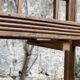 Old wooden entrance coat rack