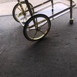 French brass two tier bar cart, 1960s