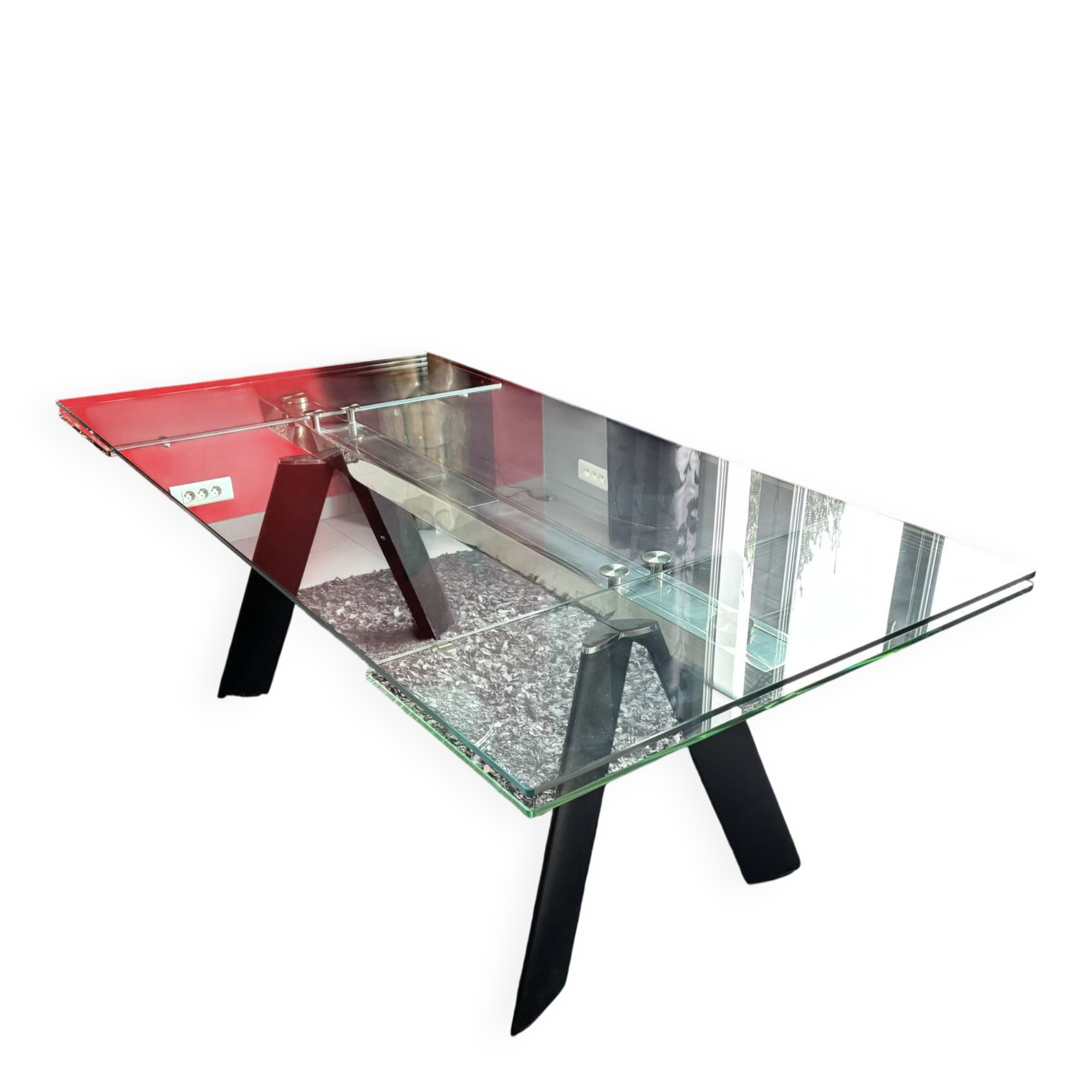 Rectangular glass table Roche and Bobois