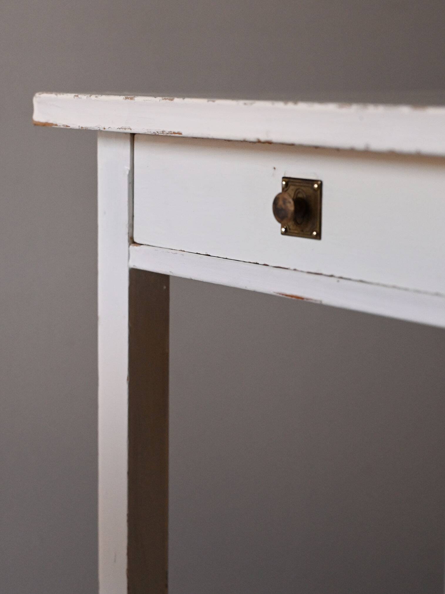 Pair of mid-century Scandinavian white-painted nightstands