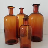 Amber apothecary bottles