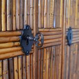 Rattan and bamboo wardrobe