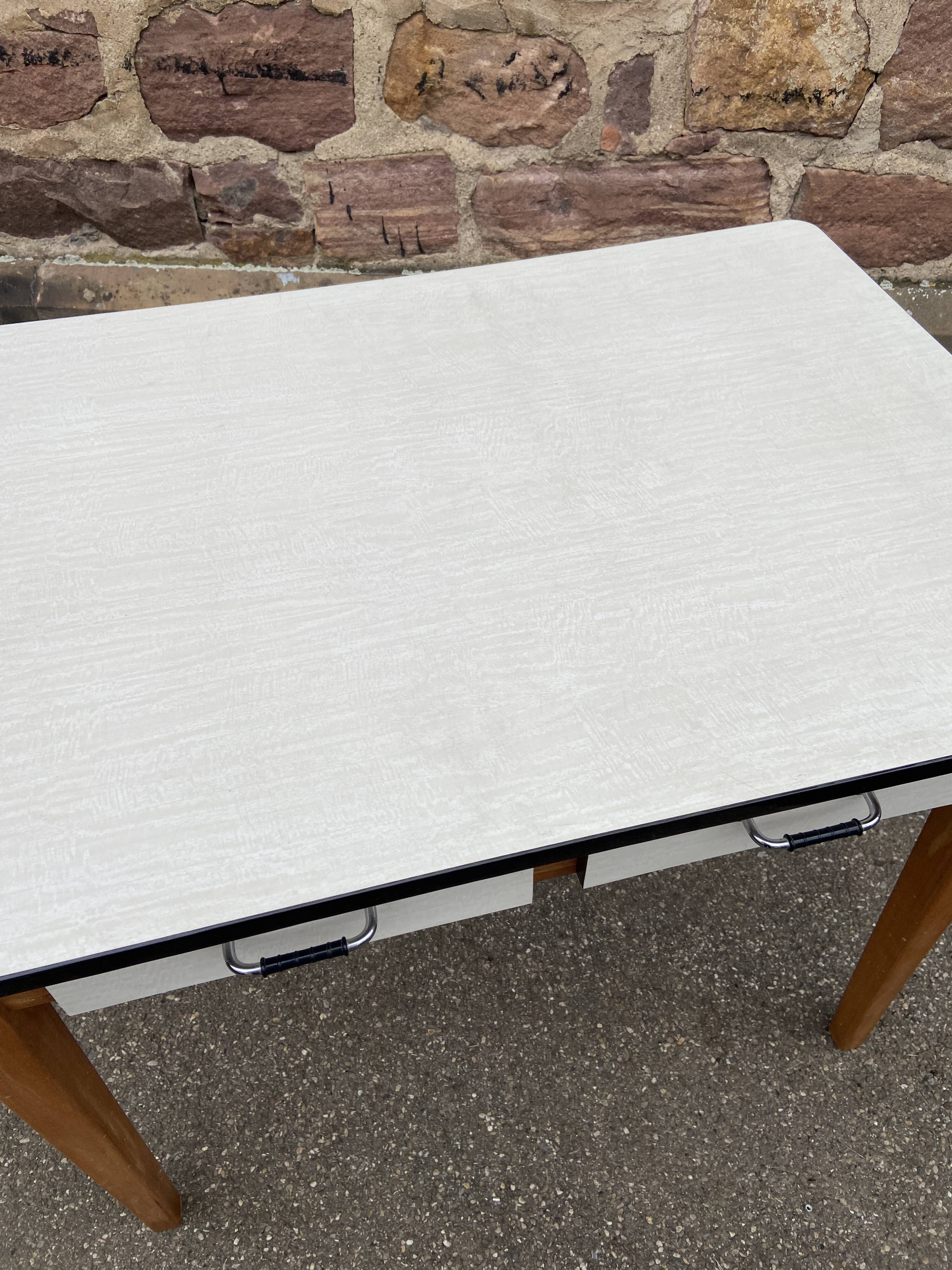 Vintage kitchen table wood & formica 60