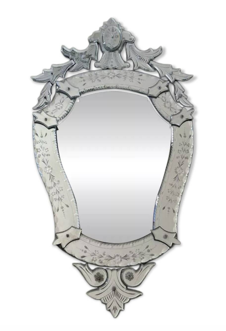 Miroir Vénitien, verre de Murano 1950
