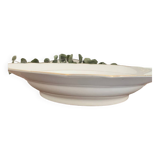 Plat de service creux doré et blanc