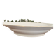 Hollow gold and white serving dish