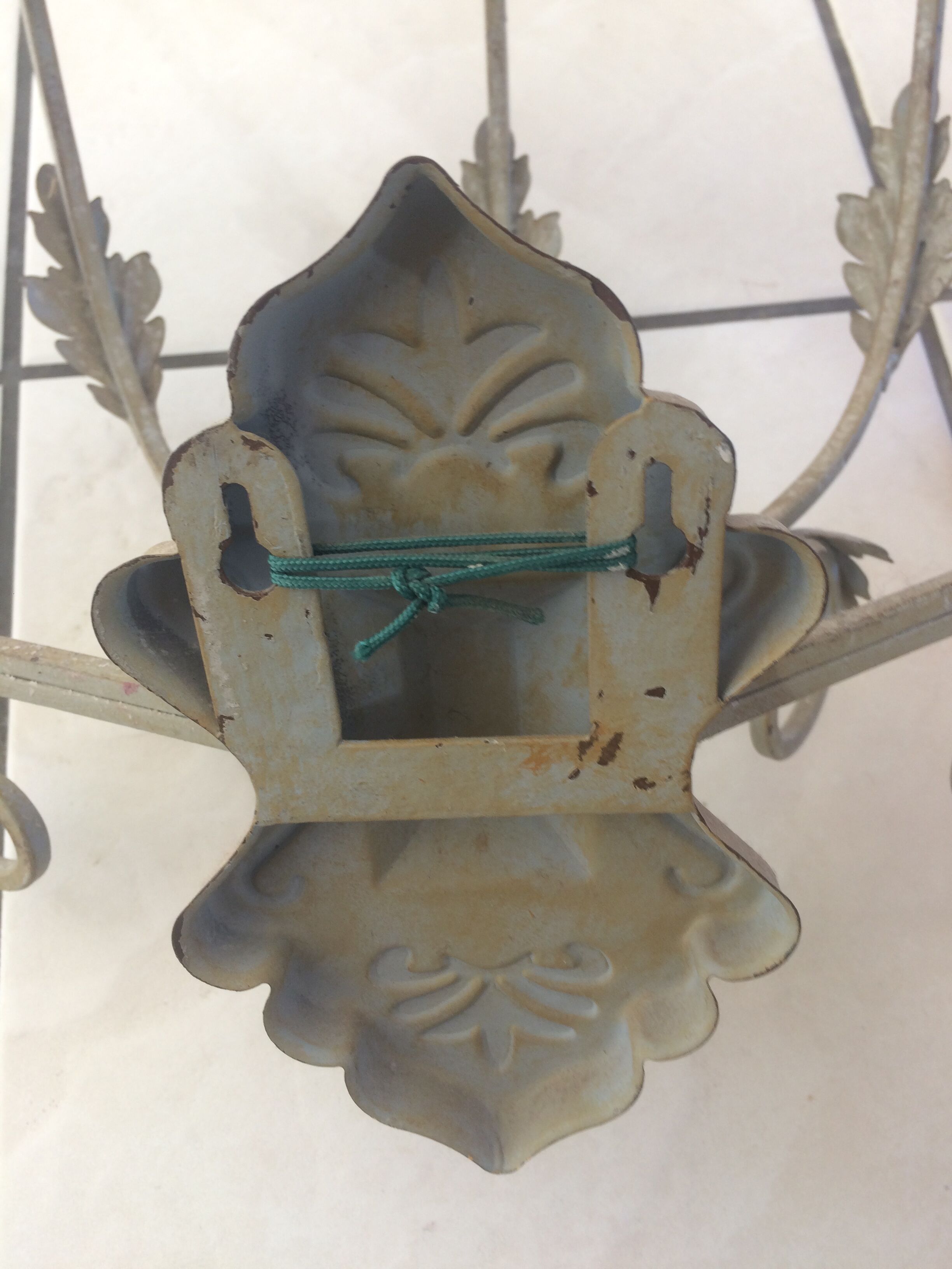 Patina gray wall candlestick 1975