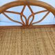 Bedside shelf in vintage wicker rattan