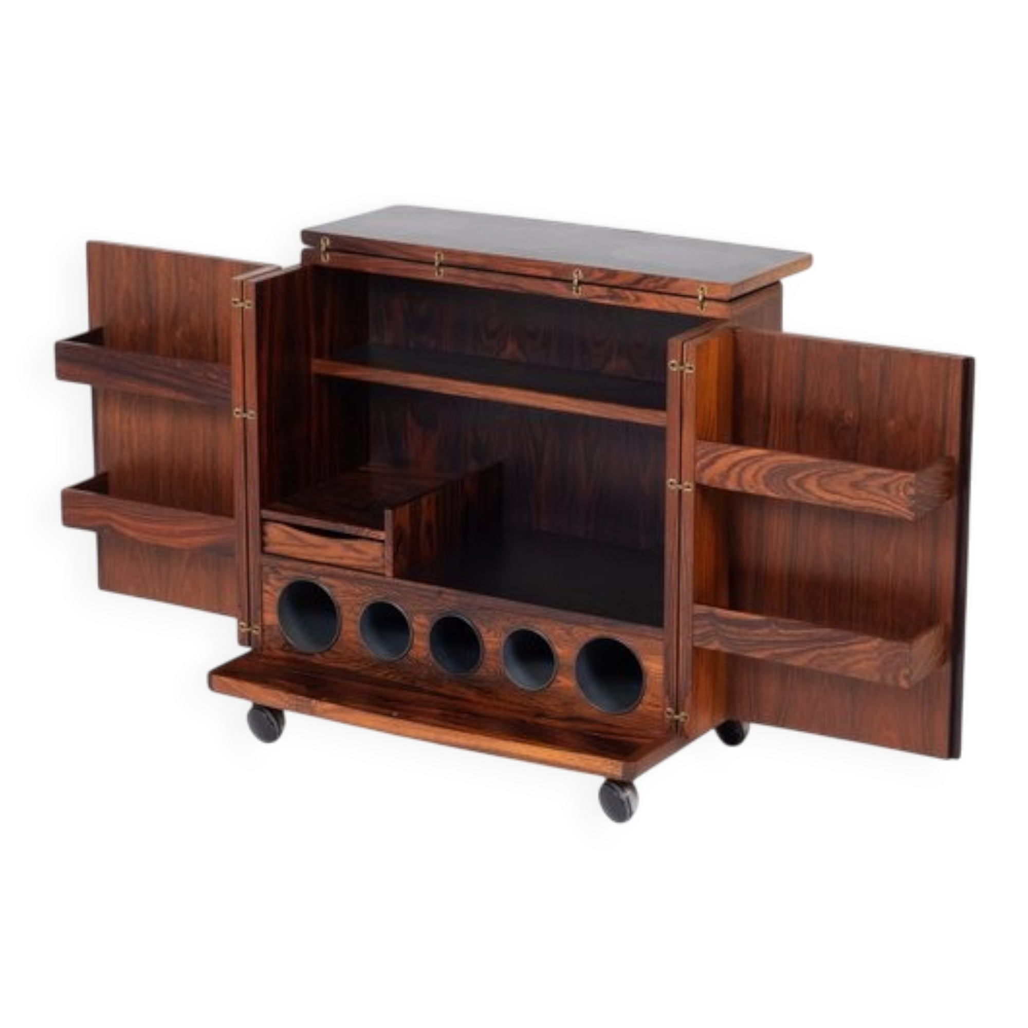 Danish Rosewood Bar Cabinet by Illum Wikkelsø, 1960s