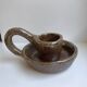 Ceramic candle holder pottery 70s