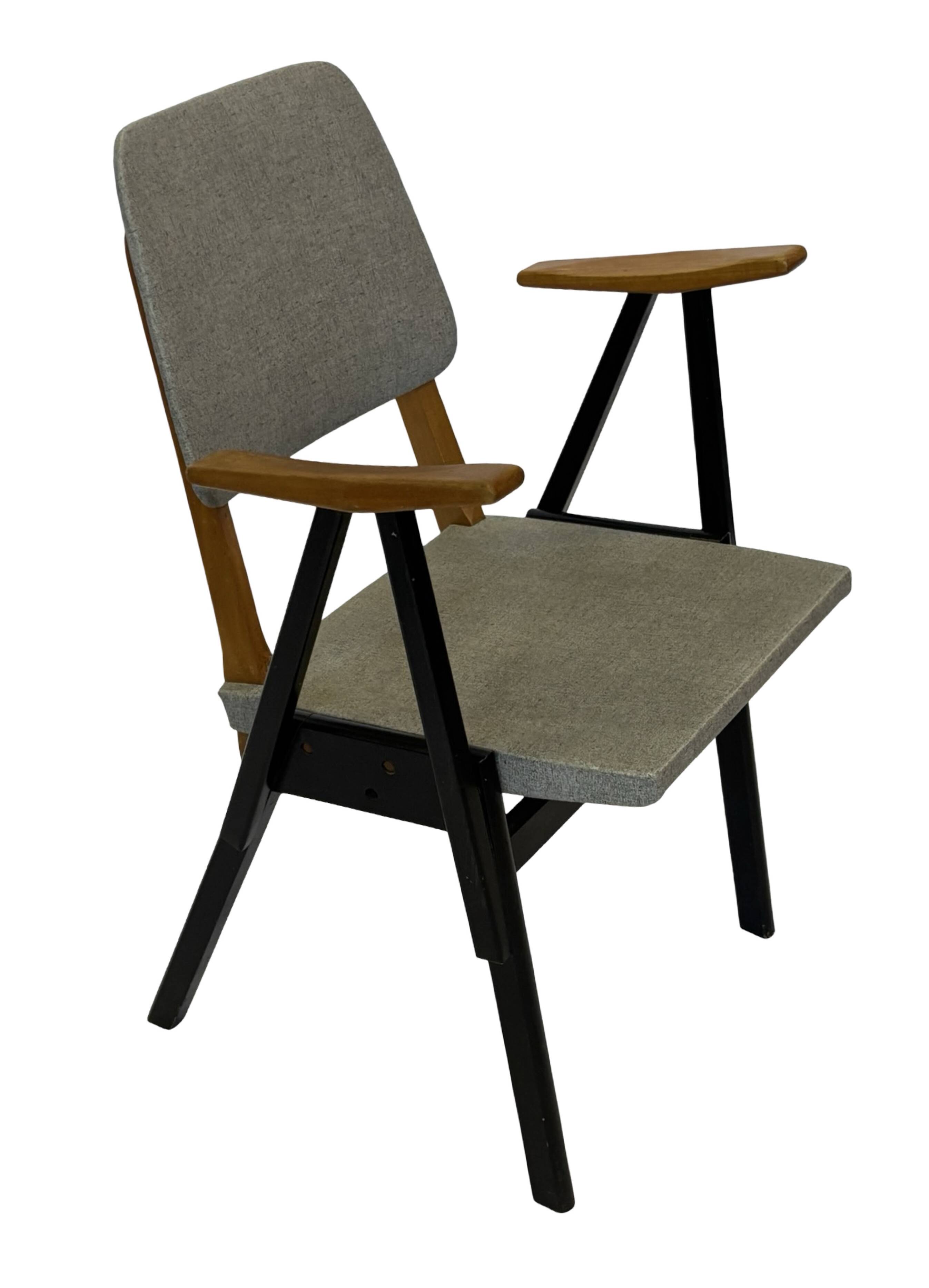 Vintage Palais De Tokyo armchair by Zwager Ermeloo, 1950's design