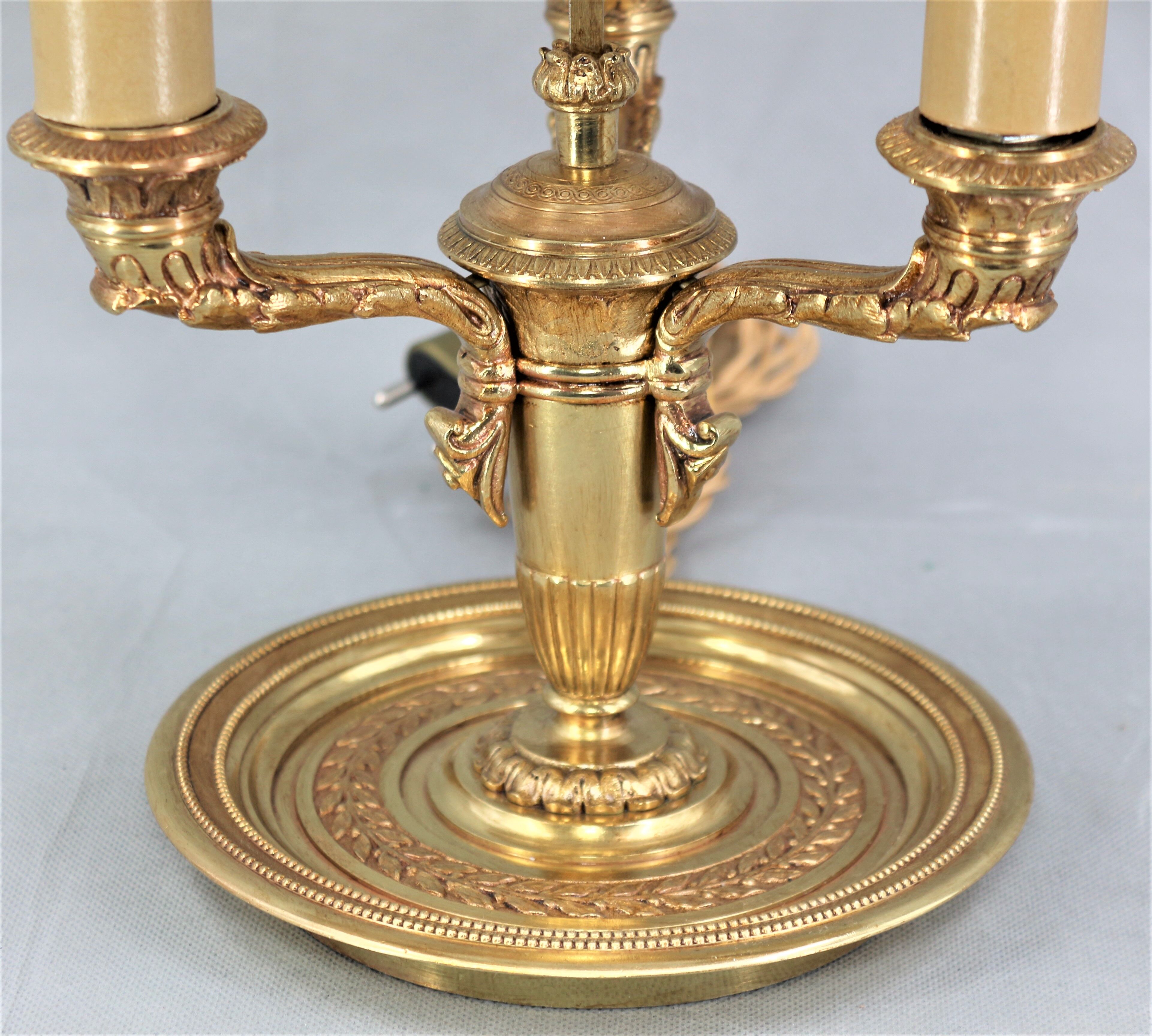 Empire-style gilded bronze hot water lamp