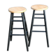 Paire de tabourets bois style scandinave 735mm