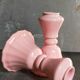 PRODUCT POP UP CHRISTMAS 2022 Duo of vintage pink ceramic candle holders