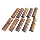 terracotta knife rests vintage table art set holders