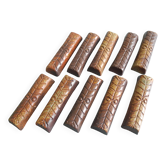 terracotta knife rests vintage table art set holders